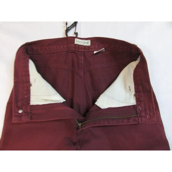 Vasco Jeans Jeans Womens 11/12 Red High Rise Tapered Relaxed Denim 100% Cotton - Picture 8 of 10